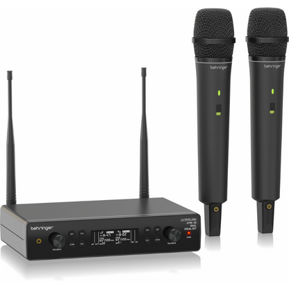 Behringer XTM1-35 Dual UHF Wireless Microphone System with 2 Handheld Mics and Dual-Channel Receiver