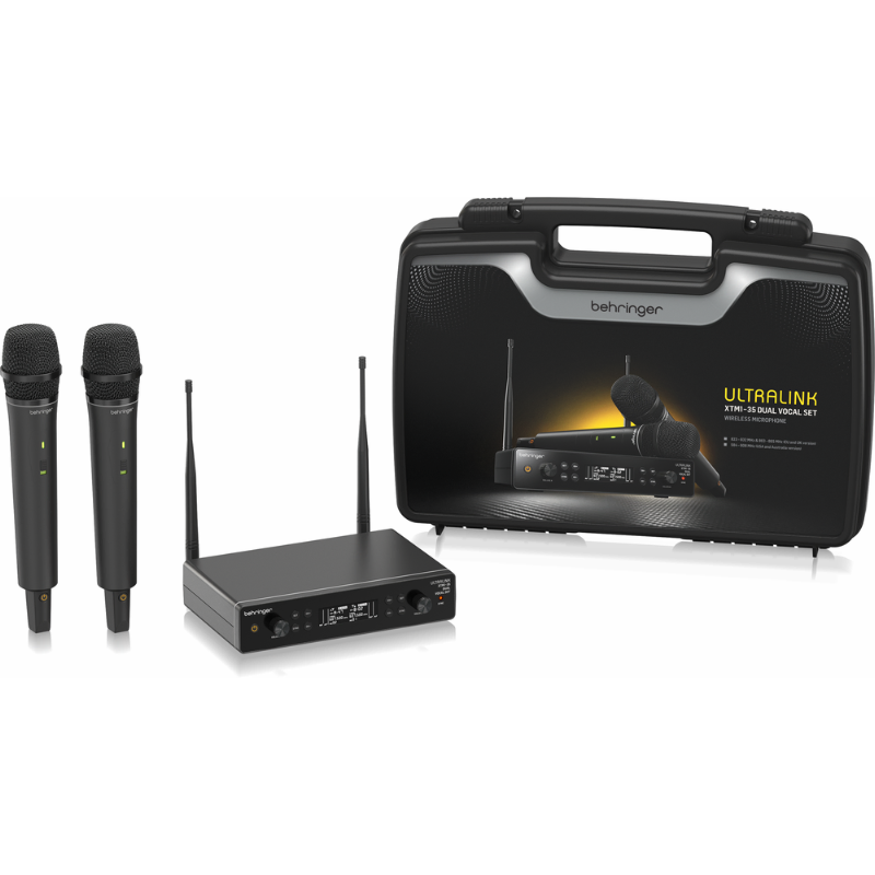 Behringer XTM1-35 Dual UHF Wireless Microphone System with 2 Handheld Mics and Dual-Channel Receiver — view 2