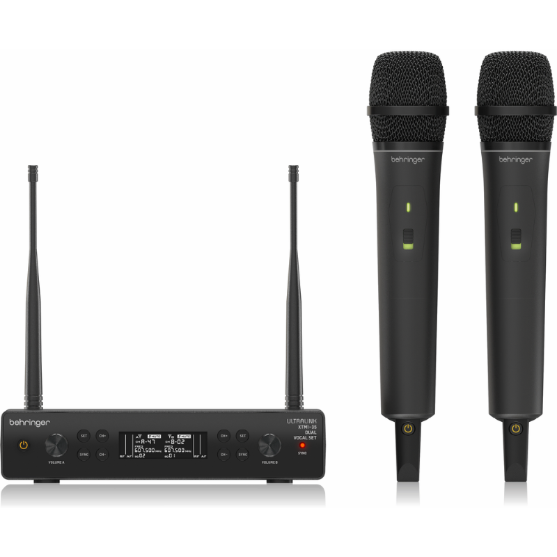 Behringer XTM1-35 Dual UHF Wireless Microphone System with 2 Handheld Mics and Dual-Channel Receiver — view 5