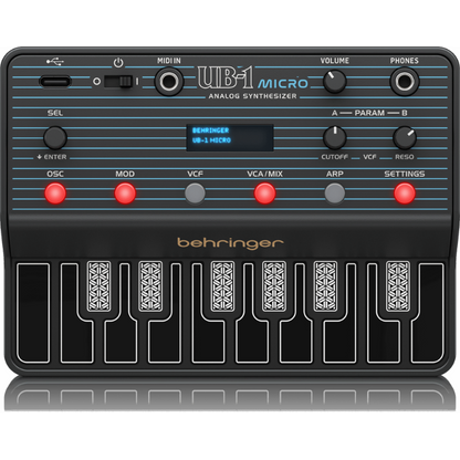 Behringer UB-1 Portable Analogue Synthesizer with Dual DCO OSCs, Sub and Noise Generator, Classic VCF and Arpeggiator — view 3
