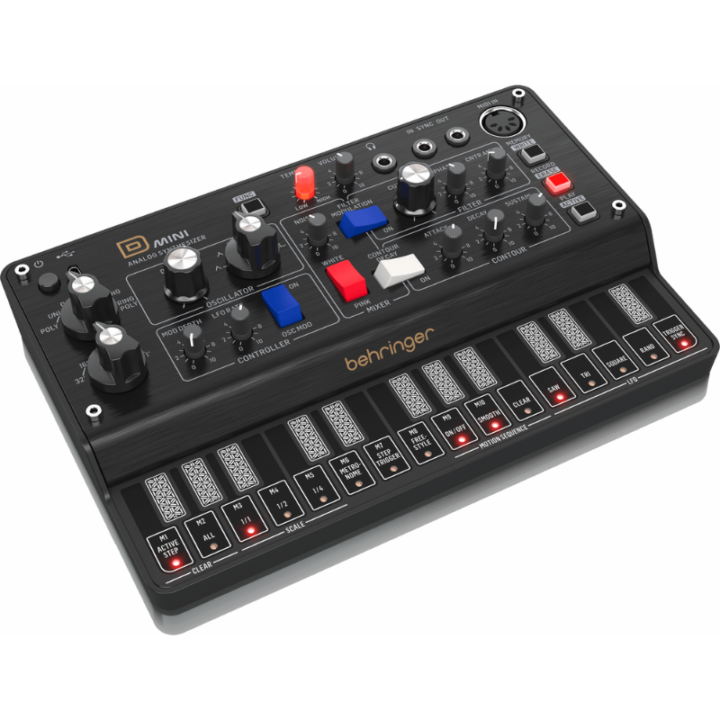 Behringer D Mini Portable Analog Synthesizer with 3 VCOs, 1 VCF, 1 LFO & 1 Envelope