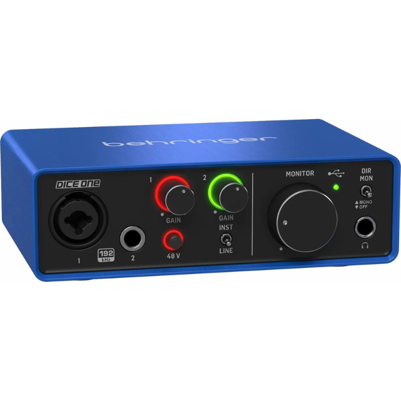 Behringer Dice 1U2 USB Audio Interface 192kHz 1 Mic Pre — view 2