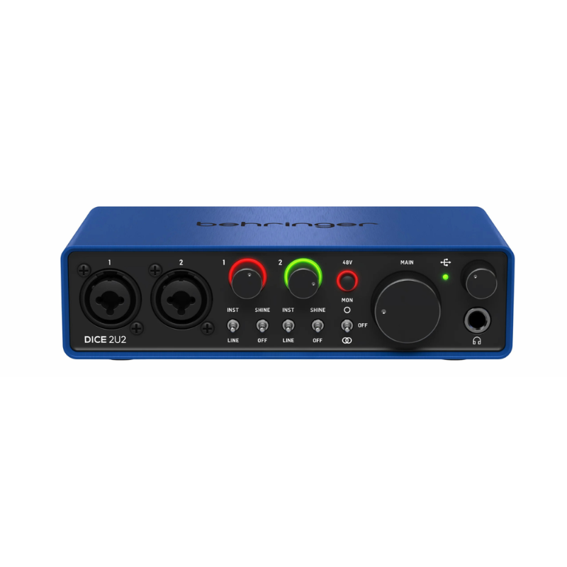 Behringer Dice 2U2 USB Audio Interface 192kHz 2 MIC Pre