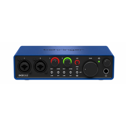 Behringer Dice 2U2 USB Audio Interface 192kHz 2 MIC Pre