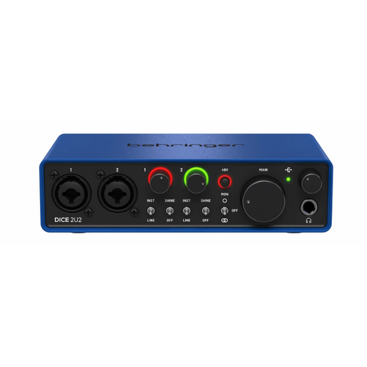 Behringer Dice 2U2 USB Audio Interface 192kHz 2 MIC Pre