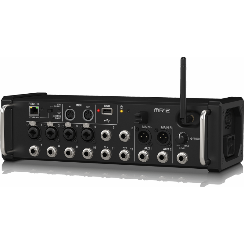 Midas MR12 12-Input Digital Mixer for iPad/Android with 4 Preamps, 8 Line Inputs, Wifi Module and USB Stereo Recorder — view 6
