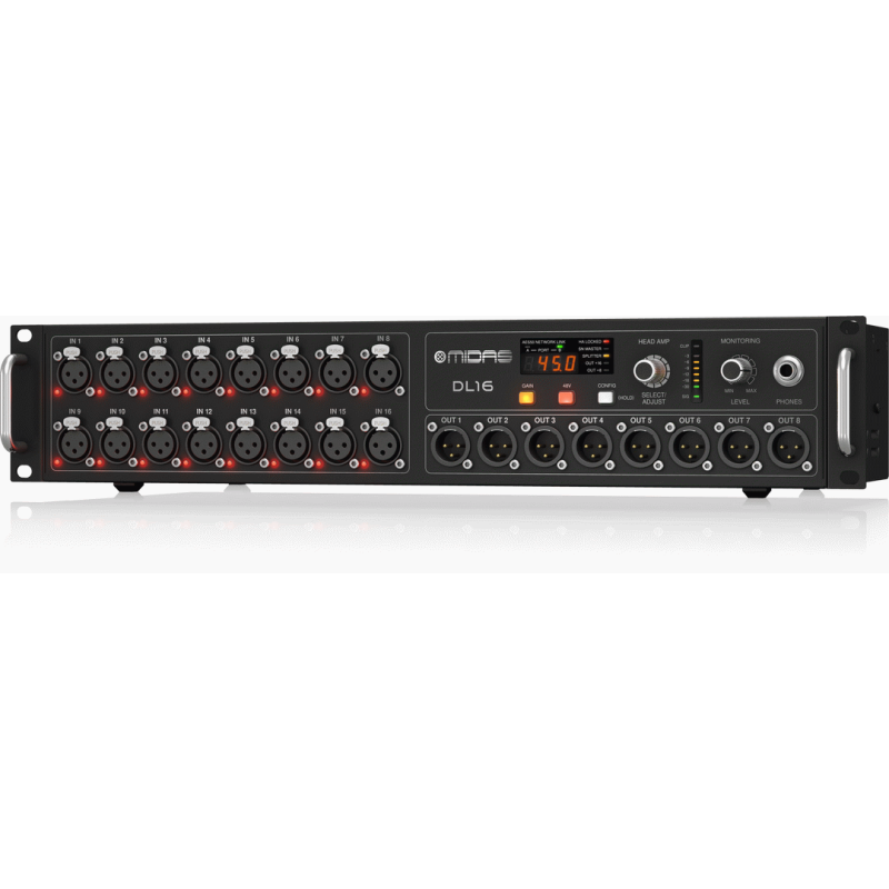 Midas DL16 Stage Box 16 Input 8 Output with Microphone Preamplifiers, ULTRANET and ADAT Interfaces — view 3