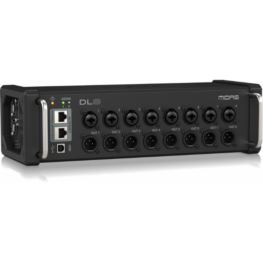 Midas DL8 Stagebox 8 Input 8 Output with PoE and ULTRANET Monitoring Outputs