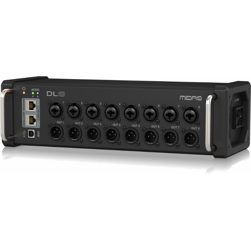 Midas DL8 PoE 8x8 Stage Box with Microphone Preamplifiers and ULTRANET Outputs — view 6