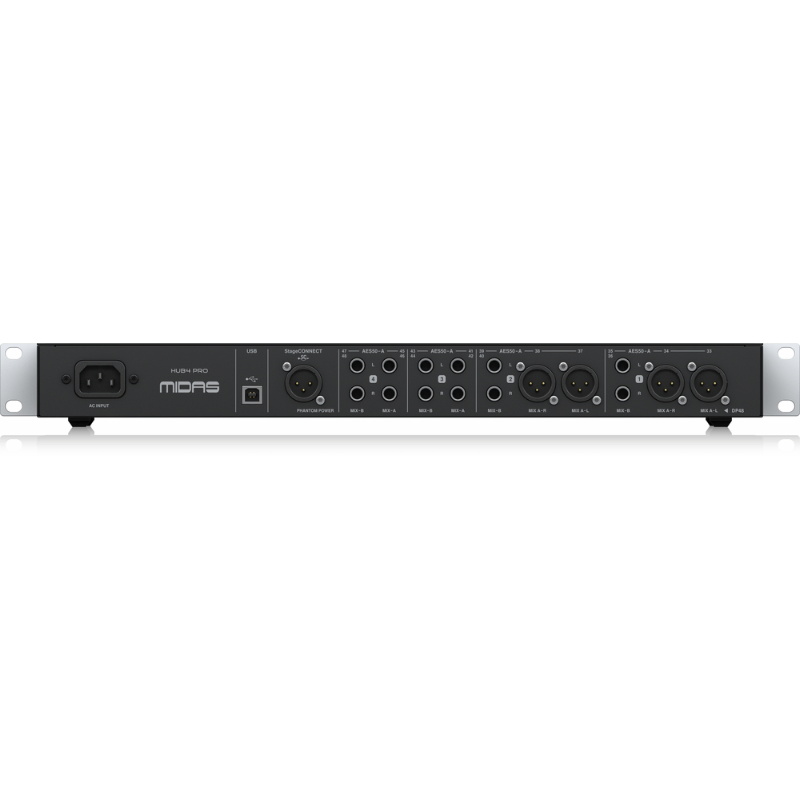 Midas HUB4 Pro Monitor System Hub 48/96kHz with 4 PoE Ports, AES50 In/Through, StageCONNECT, 16-Channel — view 2