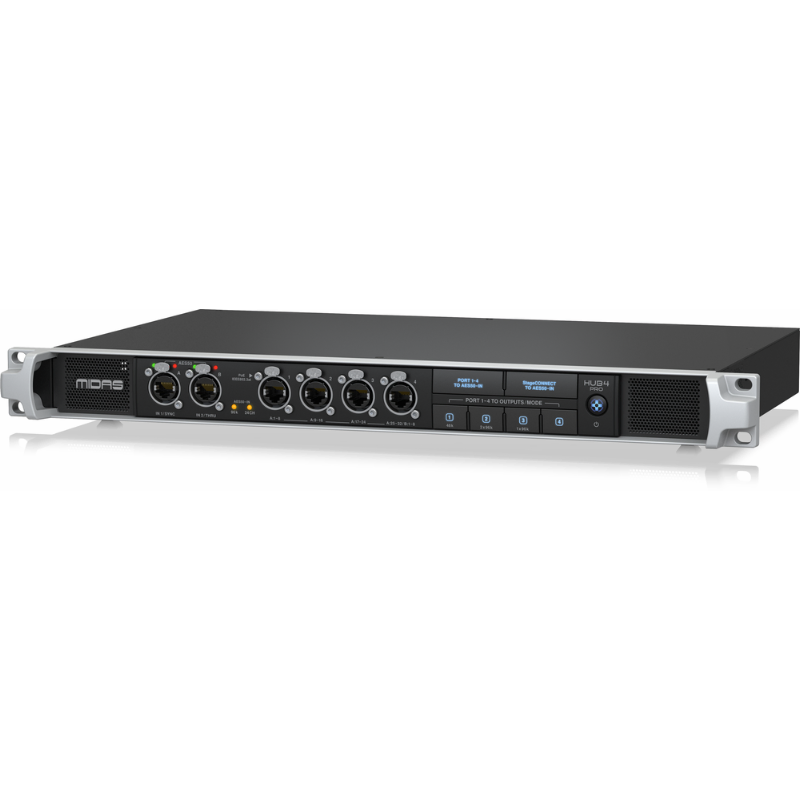Midas HUB4 Pro Monitor System Hub 48/96kHz with 4 PoE Ports, AES50 In/Through, StageCONNECT, 16-Channel — view 3
