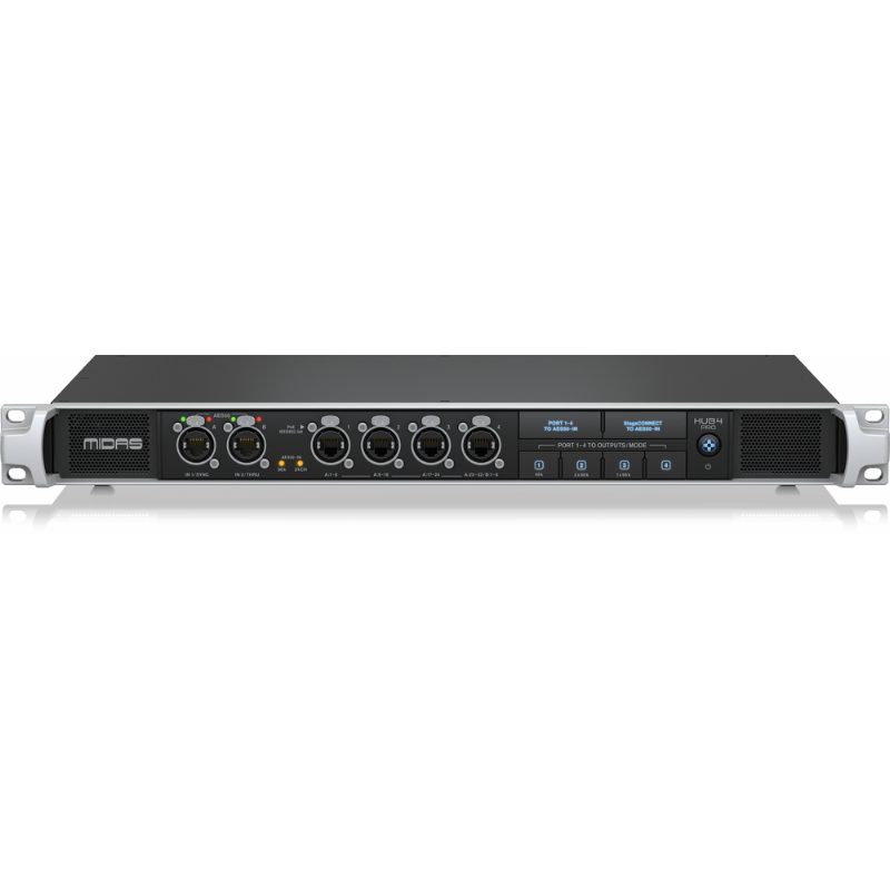 Midas HUB4 Pro Monitor System Hub 48/96kHz with 4 PoE Ports, AES50 In/Through, StageCONNECT, 16-Channel — view 4