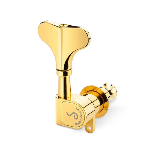 Schaller M4 180 Light Gold Bass Machines 4/L - Precision Tuning, 1:20 Gear Ratio, 44g, 14mm Bore Diameter
