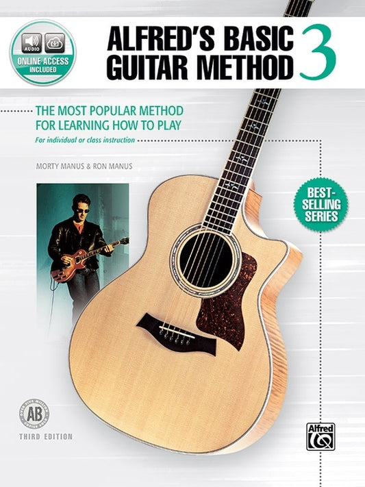 Alfred's Basic Guitar Method 3 Book with Online Access