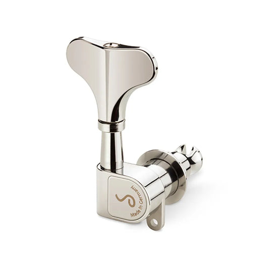 Schaller M4 180 Light Nickel Bass Machines 2/2 Tuner with 1:20 Gear Ratio and 14mm Bore Diameter