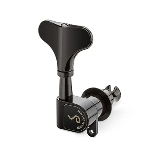 Schaller M4 Light Bass Machine Heads 2/2 - Black, 1:20 Gear Ratio, 44g, 14mm Bore Diameter