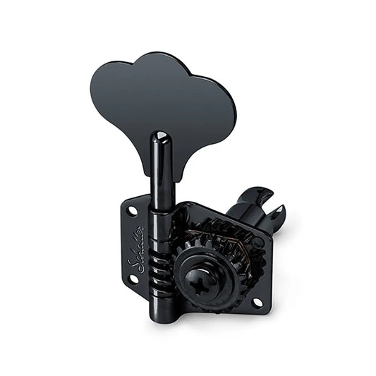 Schaller Machines Bass 2/2-BM Black 10250403 - Vintage-Style Tuner with 1:20 Gear Ratio and Precision-Crafted Parts