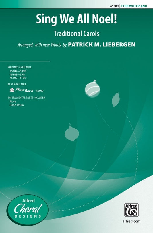 Sing We All Noel! Choral Sheet Music for TTBB Male Voices