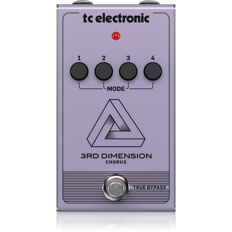 TC Electronic 3rd Dimension Chorus Pedal - Vintage Analog Recreation with 4-Button Selection and BBD Circuitry
