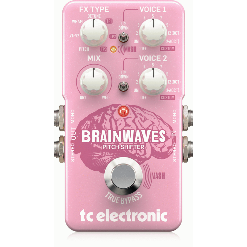 TC Electronic Brainwaves Pitch Shifter with Studio-Grade Algorithms and MASH Footswitch