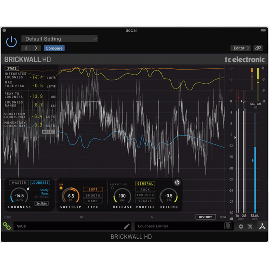 TC Electronic Brickwall HD-DT Mastering Limiter Plug-In with Hardware Interface