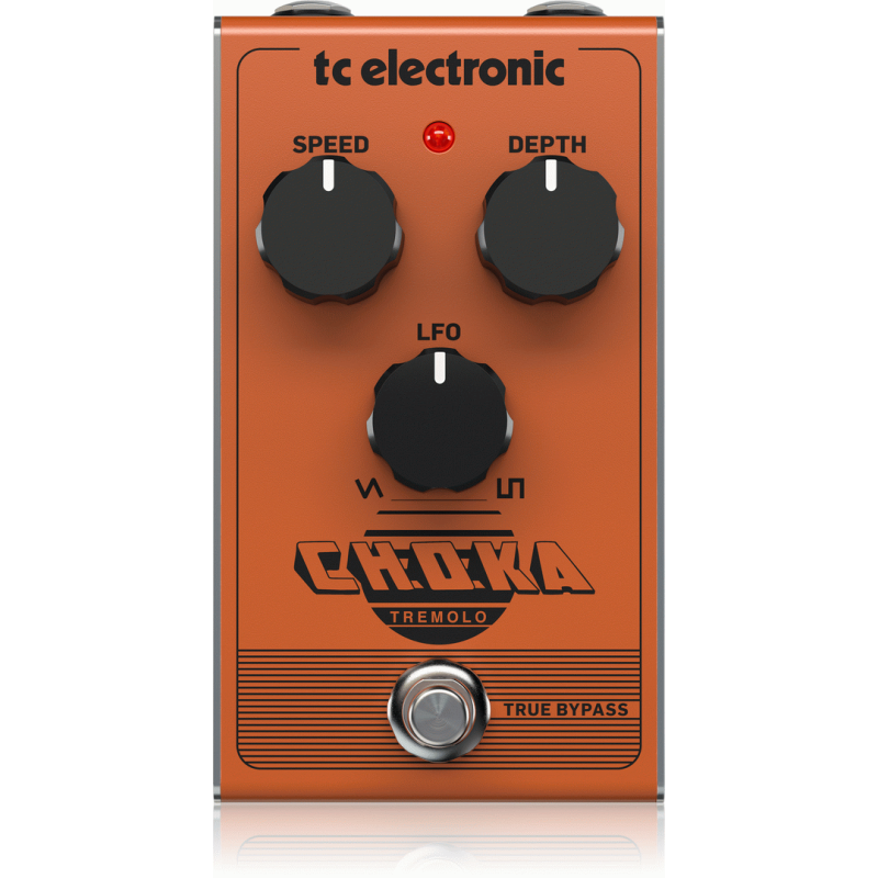 TC Electronic Choka Tremolo Analog Pedal with 3-Knob Design and Seamless LFO Morphing