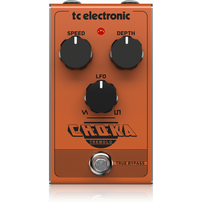 TC Electronic Choka Tremolo Analog Pedal with 3-Knob Design and Seamless LFO Morphing
