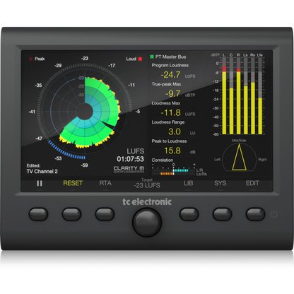 TC Electronic Clarity M Stereo & 5.1 Audio Loudness Meter with USB Connection & 7 High Resolution Display
