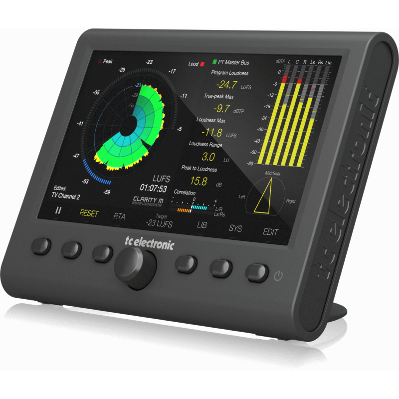 TC Electronic Clarity M Stereo & 5.1 Audio Loudness Meter with USB Connection & 7 High Resolution Display — view 3
