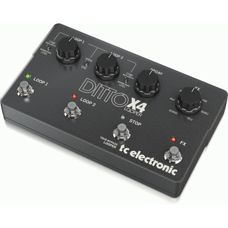 TC Electronic Ditto X4 Dual-Track Guitar Looper Pedal with Loop Effects — view 3