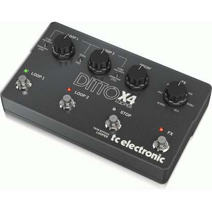 TC Electronic Ditto X4 Dual-Track Guitar Looper Pedal with Loop Effects — view 3