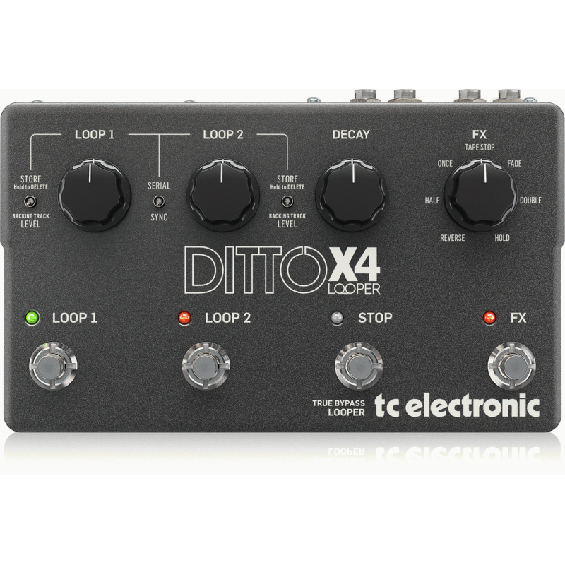 TC Electronic Ditto X4 Dual-Track Guitar Looper Pedal with Loop Effects