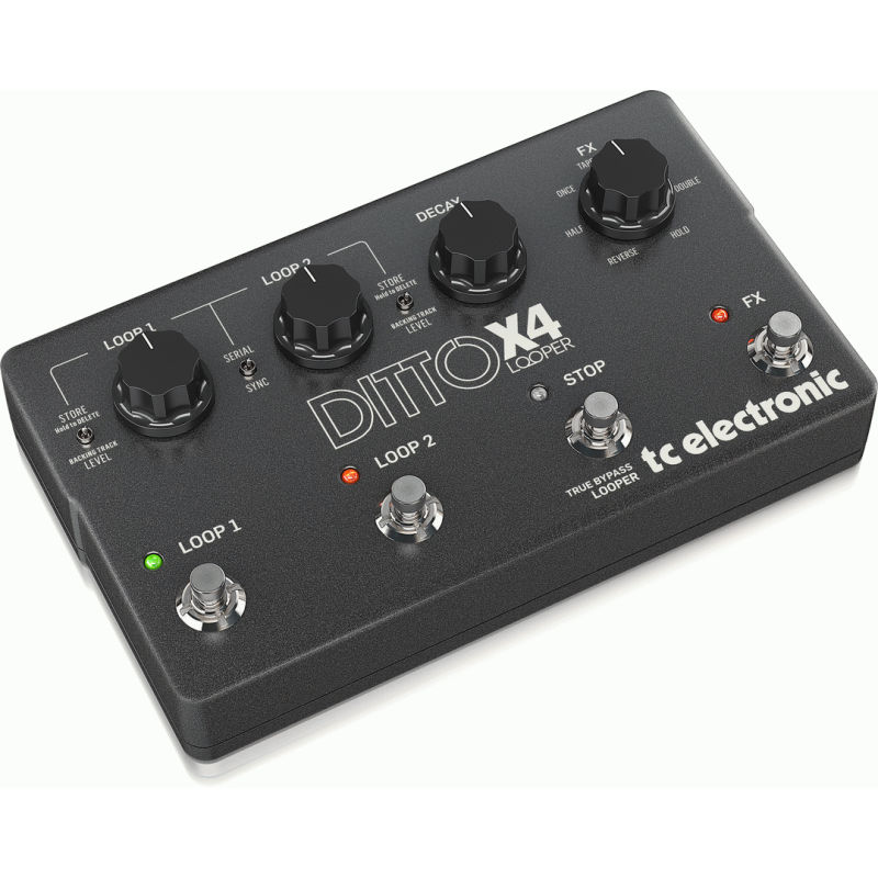 TC Electronic Ditto X4 Dual-Track Guitar Looper Pedal with Loop Effects — view 2