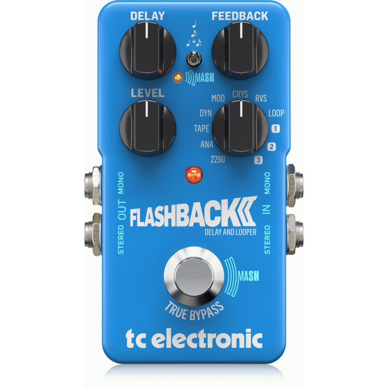TC Electronic Flashback 2 Delay Pedal with MASH Footswitch, Crystal Effect, TonePrint Technology