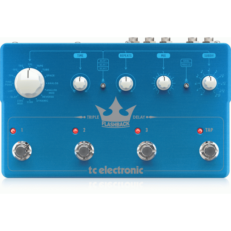 TC Electronic Flashback Triple Delay Pedal with Three Engines, Flexible Routing, Subdivision Control, and Built-In TonePrints