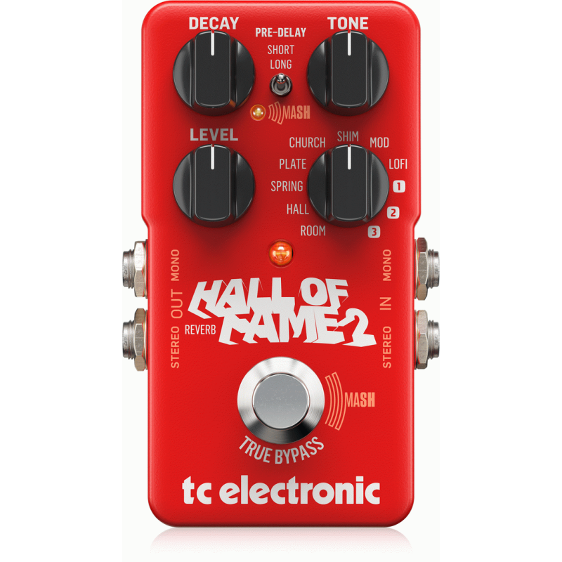 TC Electronic Hall of Fame 2 Reverb Pedal with MASH Footswitch and Shimmer Effect