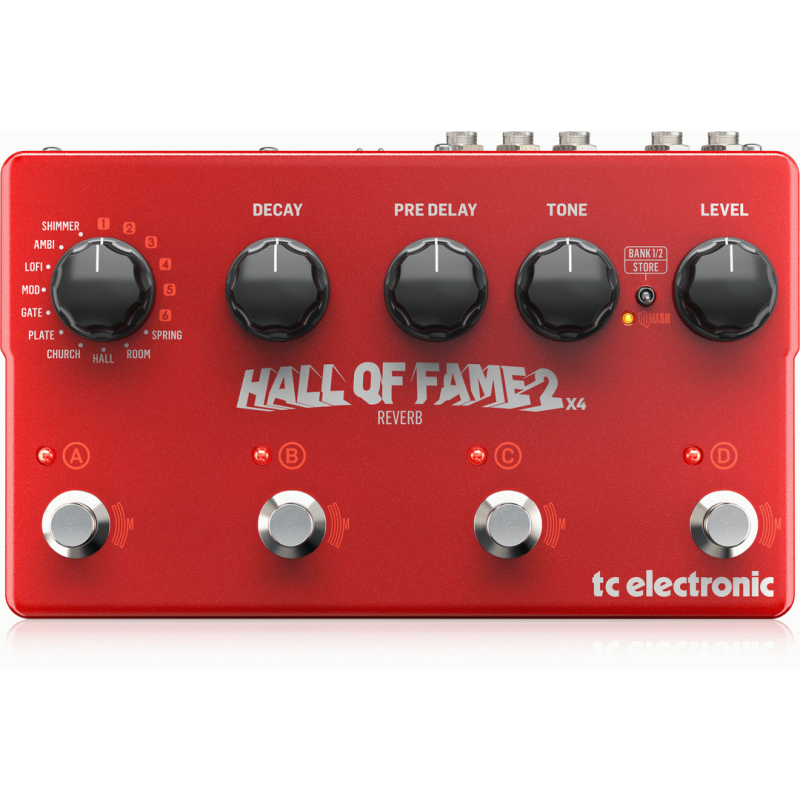 TC Electronic Hall of Fame 2 X4 Reverb Pedal with 4 MASH Switches and 8 Reverb Presets