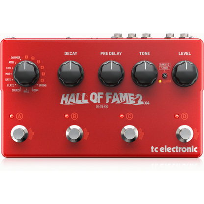 TC Electronic Hall of Fame 2 X4 Reverb Pedal with 4 MASH Switches and 8 Reverb Presets