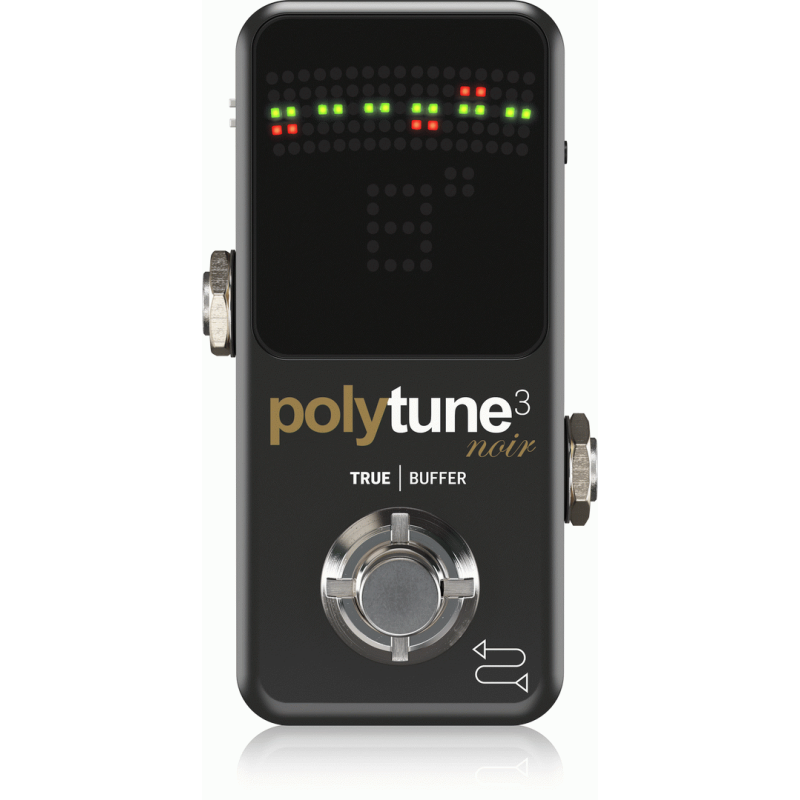 TC Electronic Polytune 3 Noir Polyphonic Tuner with Multiple Tuning Modes and Built-In Buffer