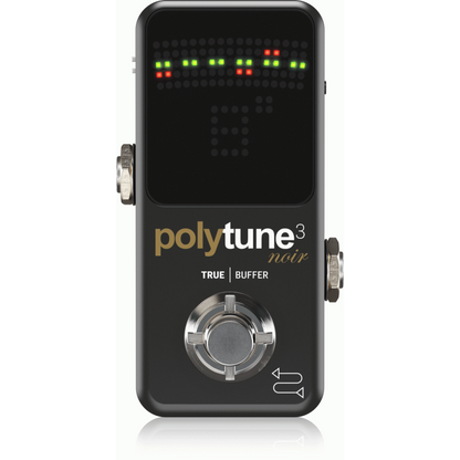 TC Electronic Polytune 3 Noir Polyphonic Tuner with Multiple Tuning Modes and Built-In Buffer