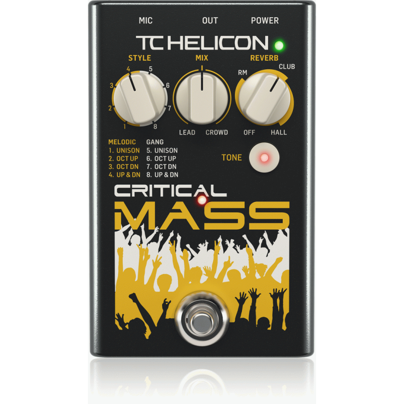 TC Helicon Critical Mass Studio Vocal Stompbox for Large Group Sound Effects