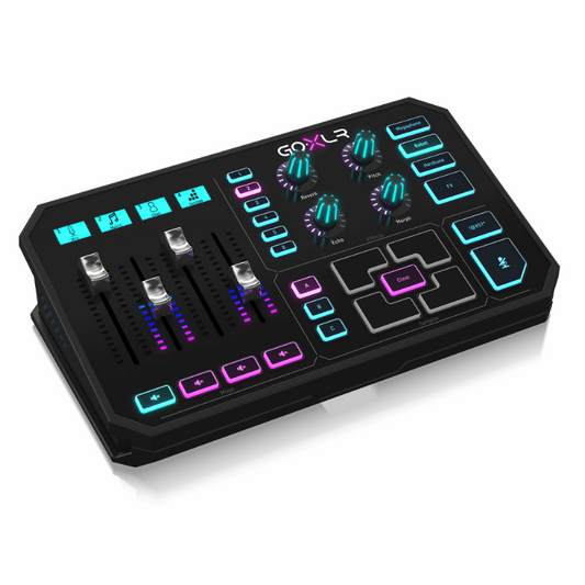 TC Helicon GOXLR Online Broadcaster Platform with 4-Channel Mixer, Motorized Faders, Sound Board and Vocal Effects