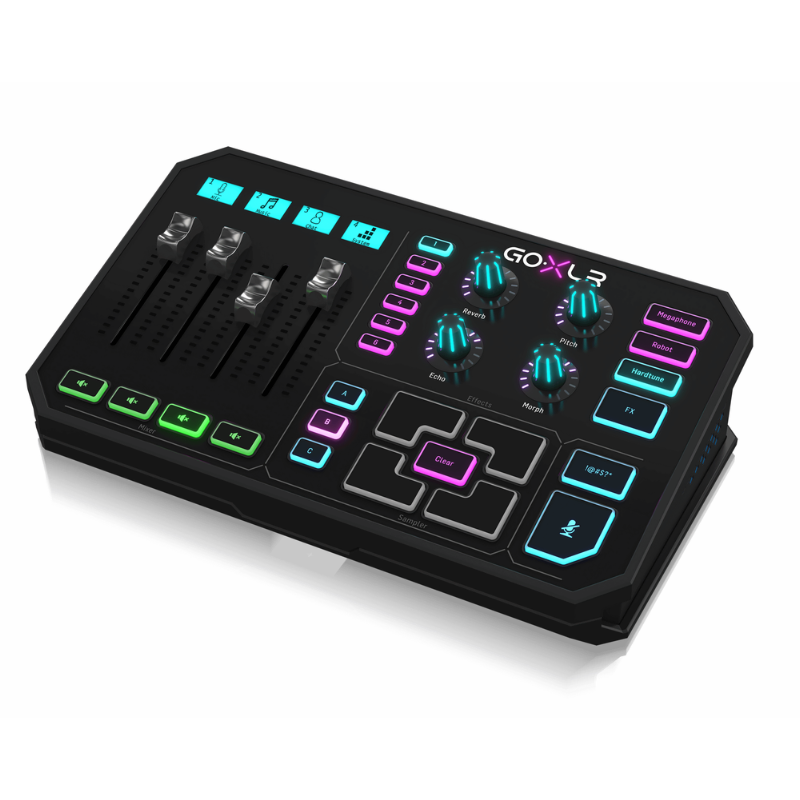 TC Helicon GOXLR Online Broadcaster Platform with 4-Channel Mixer, Motorized Faders, Sound Board and Vocal Effects — view 3