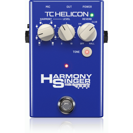 TC Helicon Harmony Singer 2 - Battery-Powered Vocal Effects Stompbox with Guitar-Controlled Harmony, Reverb and Tone