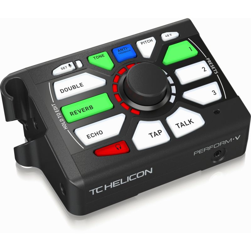 TC Helicon Perform-V Black Vocal Processor with Mic Stand Mount and Expandable Effects — view 3