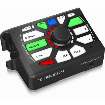 TC Helicon Perform-V Black Vocal Processor with Mic Stand Mount and Expandable Effects — view 3