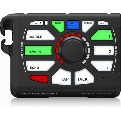 TC Helicon Perform-V Black Vocal Processor with Mic Stand Mount and Expandable Effects