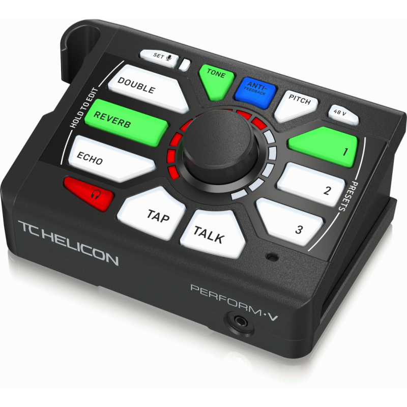 TC Helicon Perform-V Black Vocal Processor with Mic Stand Mount and Expandable Effects — view 4