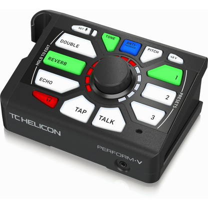 TC Helicon Perform-V Black Vocal Processor with Mic Stand Mount and Expandable Effects — view 4
