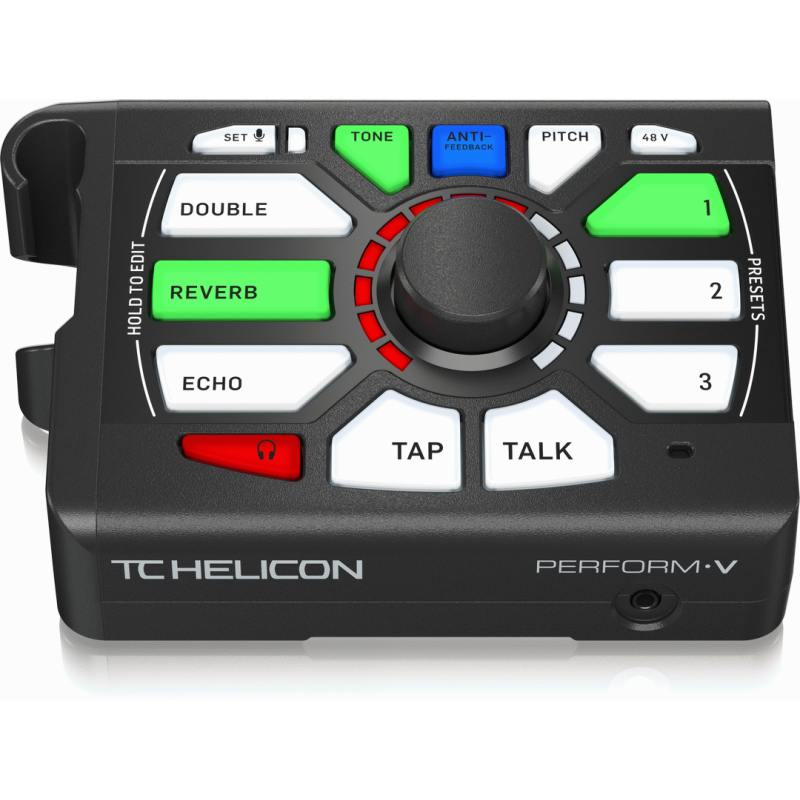 TC Helicon Perform-V Black Vocal Processor with Mic Stand Mount and Expandable Effects — view 2